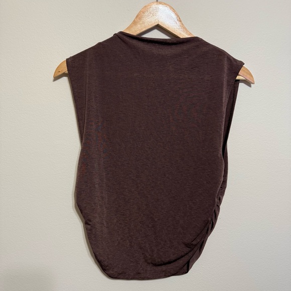 Vuori Westerlies Brown Ruched Tank XL - Picture 3 of 7